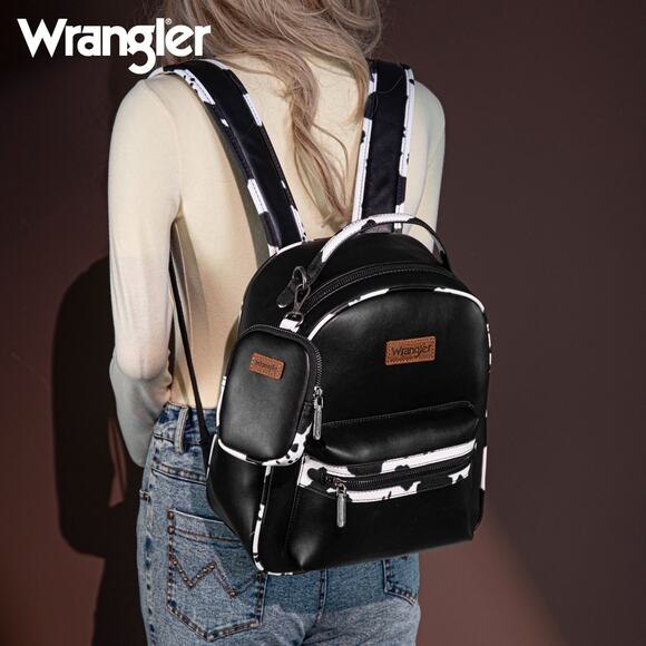 Wrangler Cow Print Backpack With Coin Pouch - Black *NEW in Package* main image 4